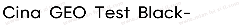 Cina GEO Test Black字体转换